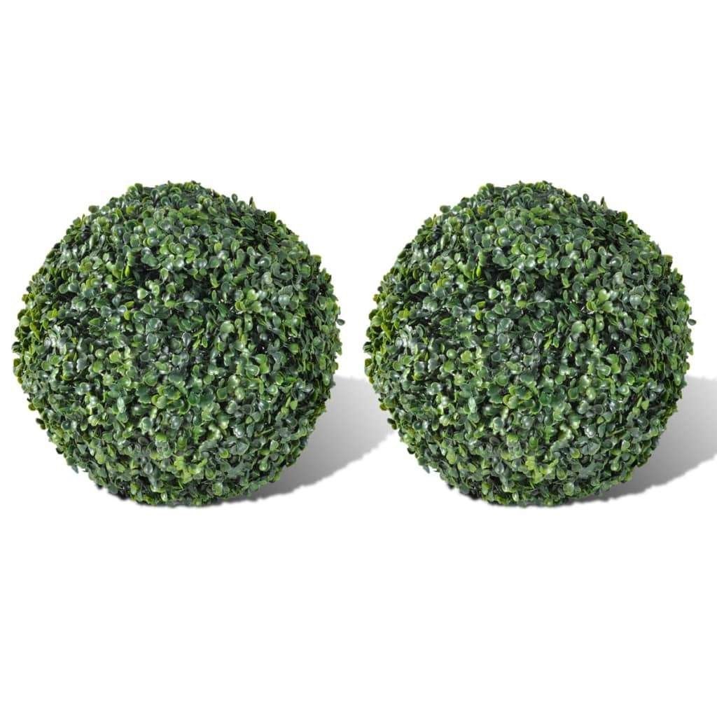 Buxusbollen buxus kunstplant 27 cm 2 stuks GRATIS BEZORGD!, Binnen, Groen, Verzenden, Kunstplant