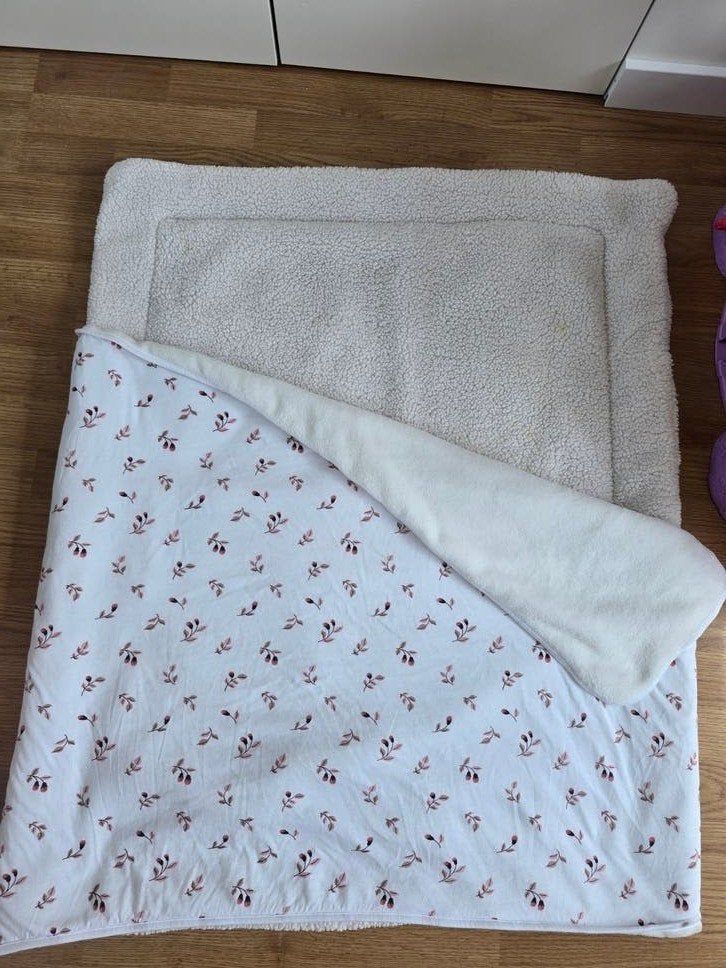 Boxkleed en deken met bladerenpatroon, Gebruikt, Deken, Overige merken, Ophalen of Verzenden