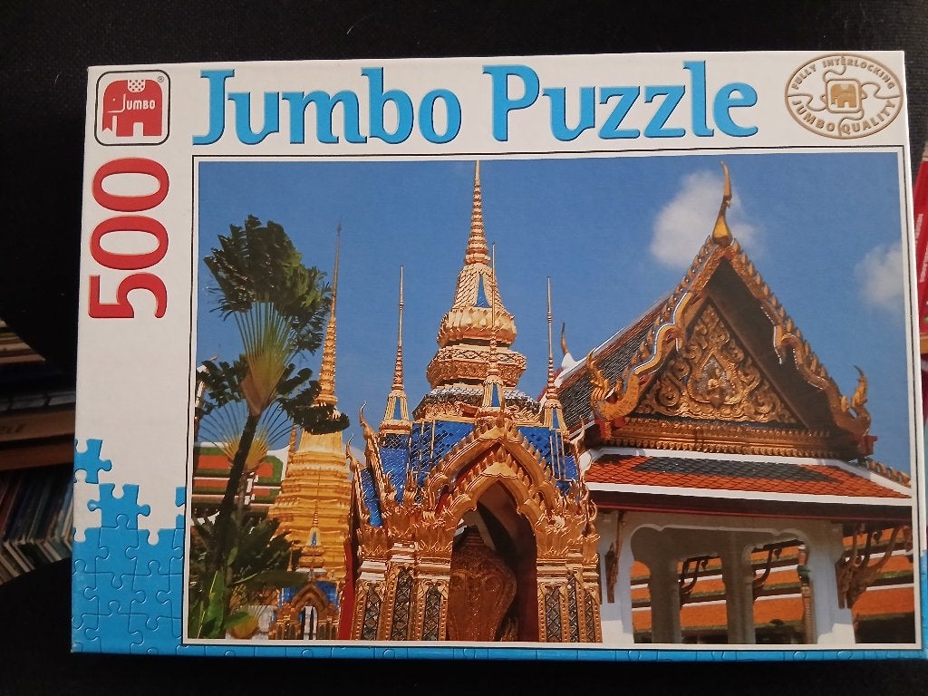 Jumbo Puzzle Thailand, Bangkok, Wat Phra Temple, Hobby en Vrije tijd, Ophalen of Verzenden, 500 t/m 1500 stukjes, Zo goed als nieuw