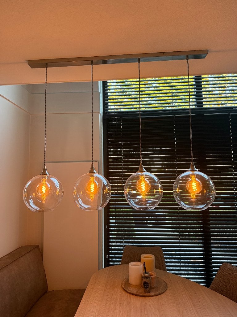 Lamp, Ophalen, Zo goed als nieuw, Glas, E27 (groot)