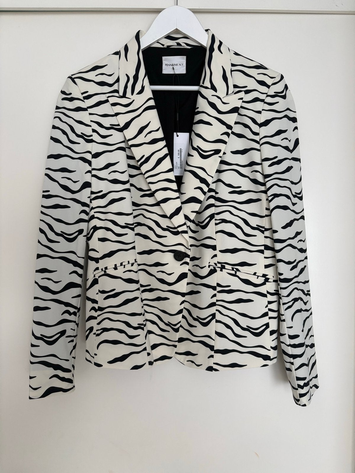 Nieuwe Penn&Ink N.Y. Zebra Blazer Maat 44, Wit, Maat 46/48 (XL) of groter, Nieuw, Ophalen of Verzenden