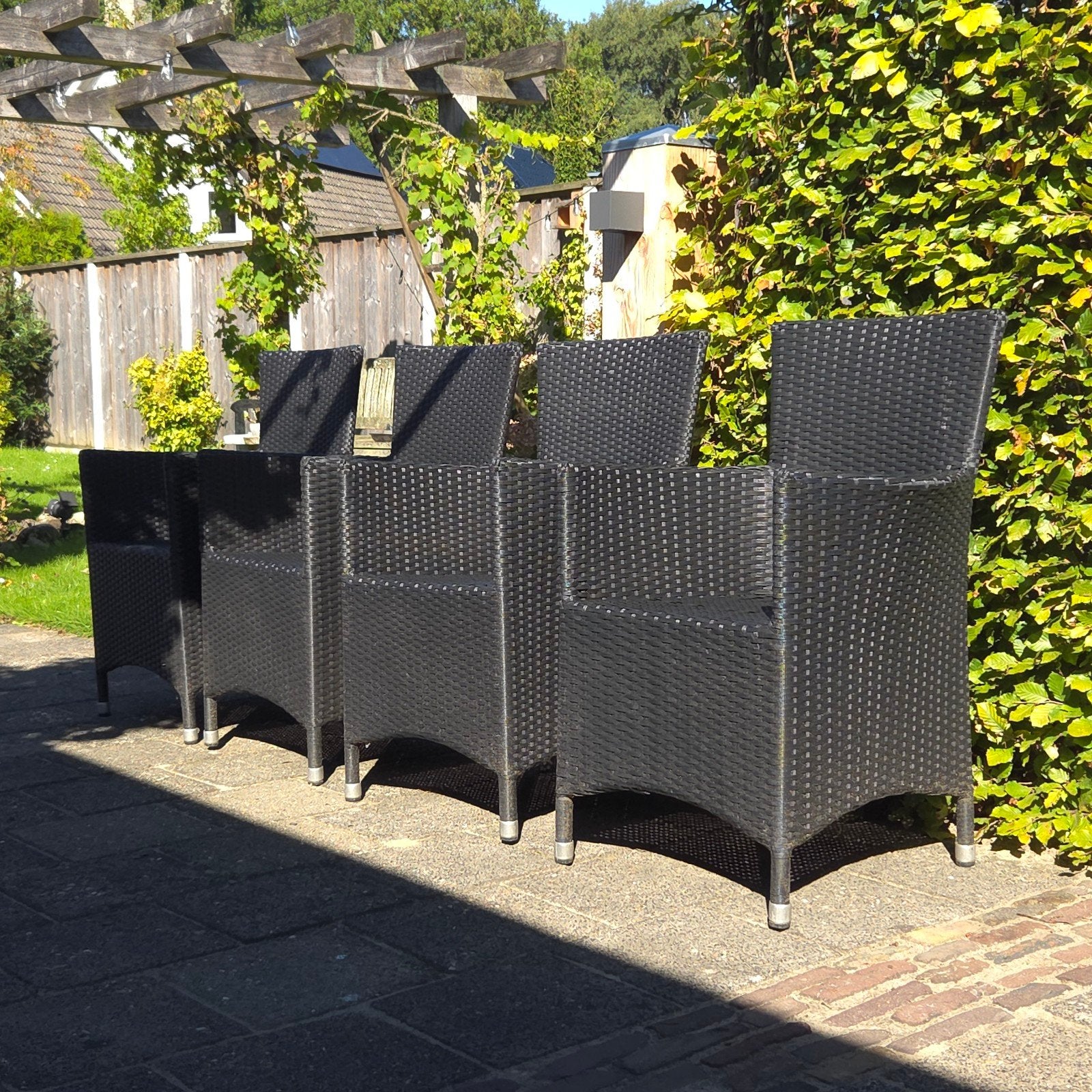 Terrasstoelen.Wicker.Antraciet.Intenzo., Tuin en Terras, Ophalen