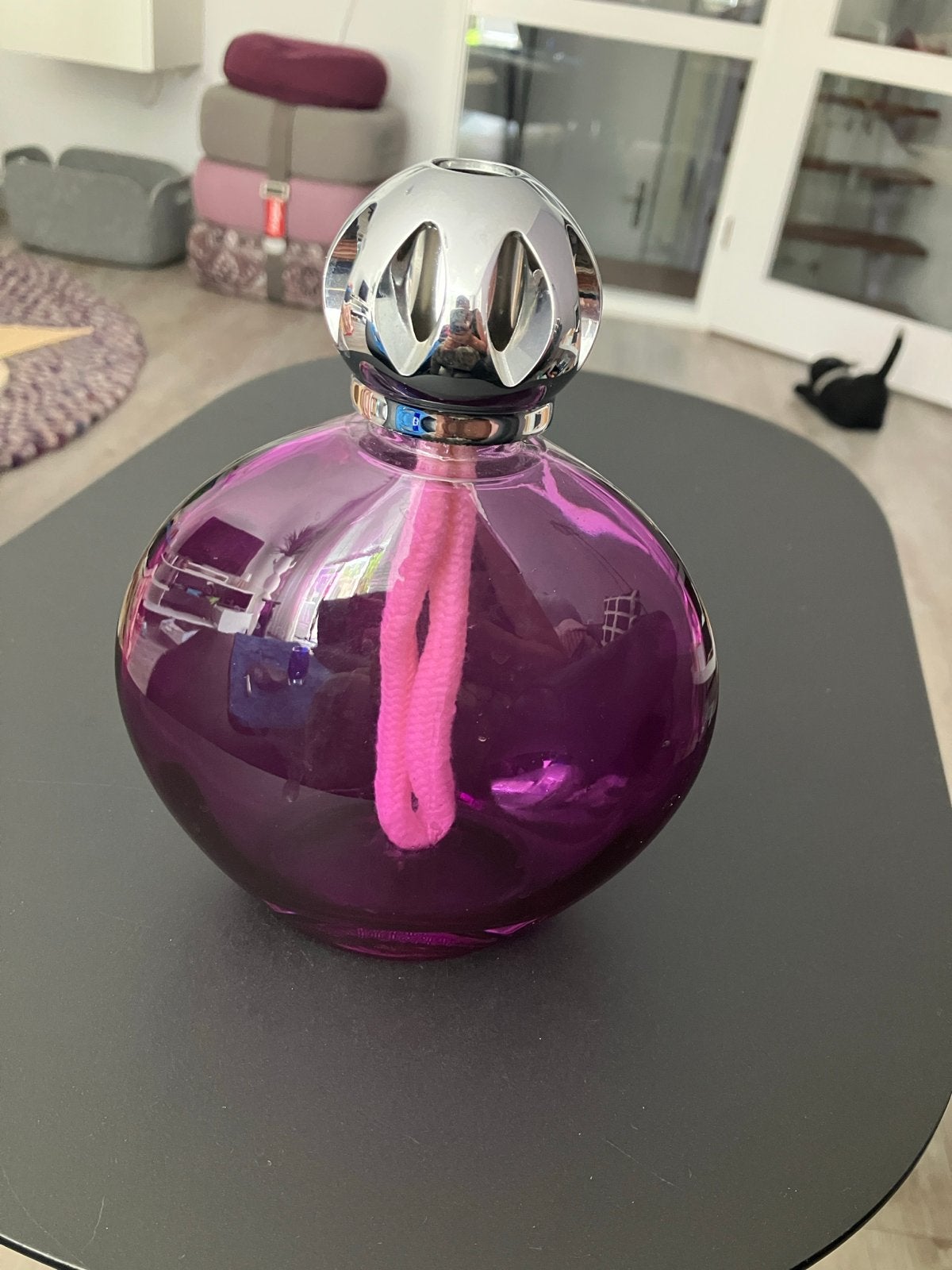 Originele Lampe Berger Geurbrander- Paars Glas, Gebruikt, Ophalen of Verzenden, Klassiek, Glas