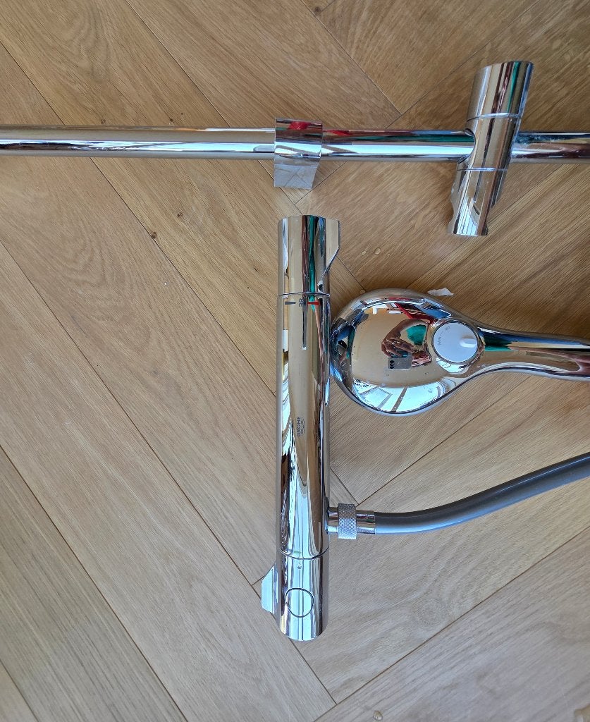 Douchestang met thermostaat merk Grohe nieuw in doos, Ophalen of Verzenden, Nieuw, Chroom, Douche