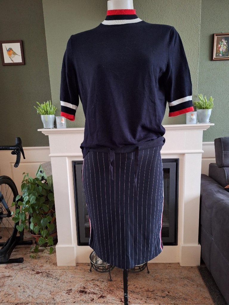 Taifun sportief combinatie trui top rok M 38 40 donker blauw, Kleding | Dames, Maat 38/40 (M), Blauw, Ophalen of Verzenden, Zo goed als nieuw