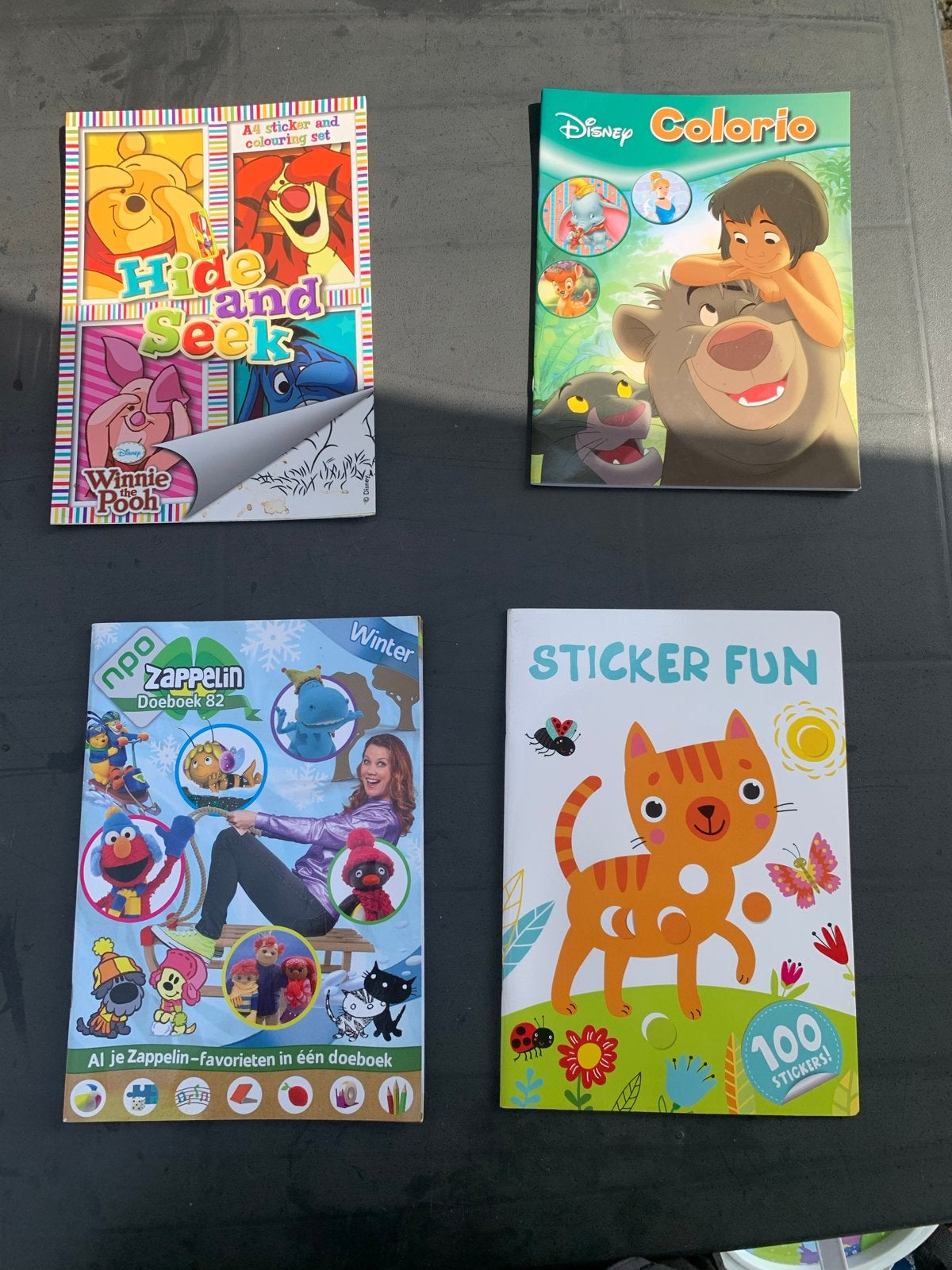 4x Kleur- en Stickerboeken: Disney, Zappelin, Sticker Fun, Ophalen, Gebruikt, Knutselen