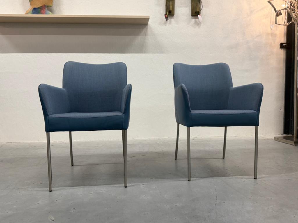 2 Nieuw Bert Plantagie Spargo eetkamerstoel blauw stoel, Huis en Inrichting, Twee, Blauw, Nieuw, Ophalen of Verzenden