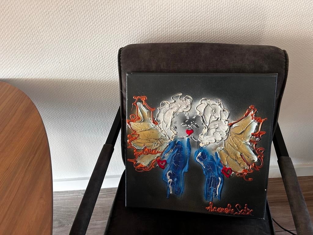 Uniek handgemaakt schilderij op canvas hanneke setz, Ophalen