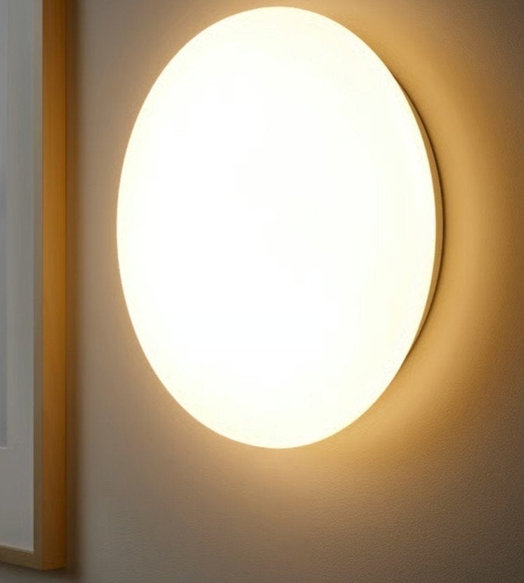 IKEA STOFTMOLN LED plafondlamp, dimbaar, warm wit, 37 cm, Huis en Inrichting, Ophalen, Kunststof, Modern, Smart