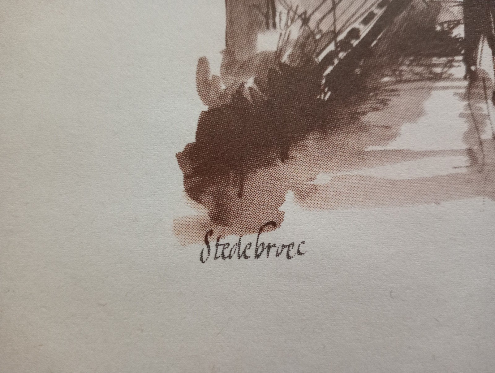 Stedebroec Offset Prent 20 x 25 cm - Redelijke Staat, Antiek en Kunst, Kunst | Tekeningen en Foto's, Ophalen of Verzenden, Print
