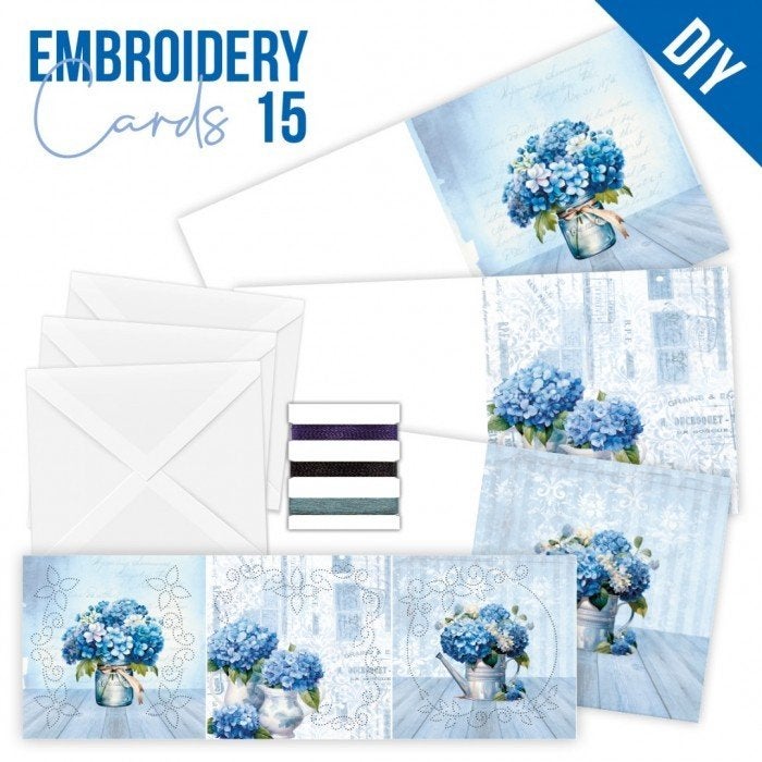 Embroidery Cards 15 Blue Meadow (blauwe weide) STDOPP015, Hobby en Vrije tijd, ., Overige typen, Nieuw, Ophalen of Verzenden