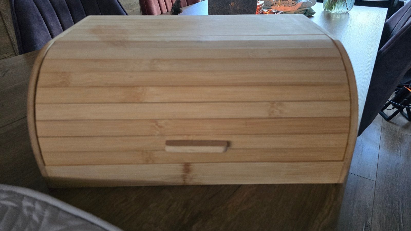 Mooie bamboe broodtrommel, Huis en Inrichting, Ophalen, Hout, Nieuw, Broodtrommel