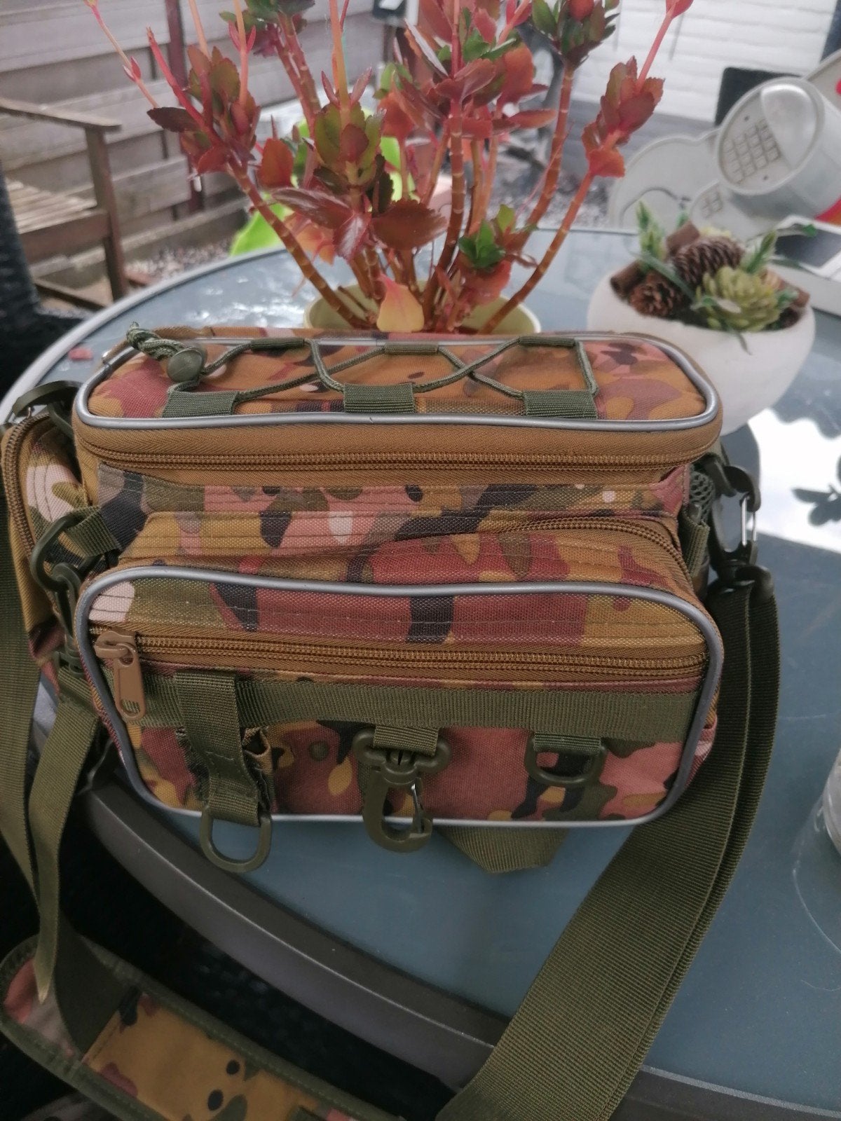 Camouflage Vistaszak / Schoudertas voor Vissers, Ophalen of Verzenden, Zo goed als nieuw, Koffer of Tas
