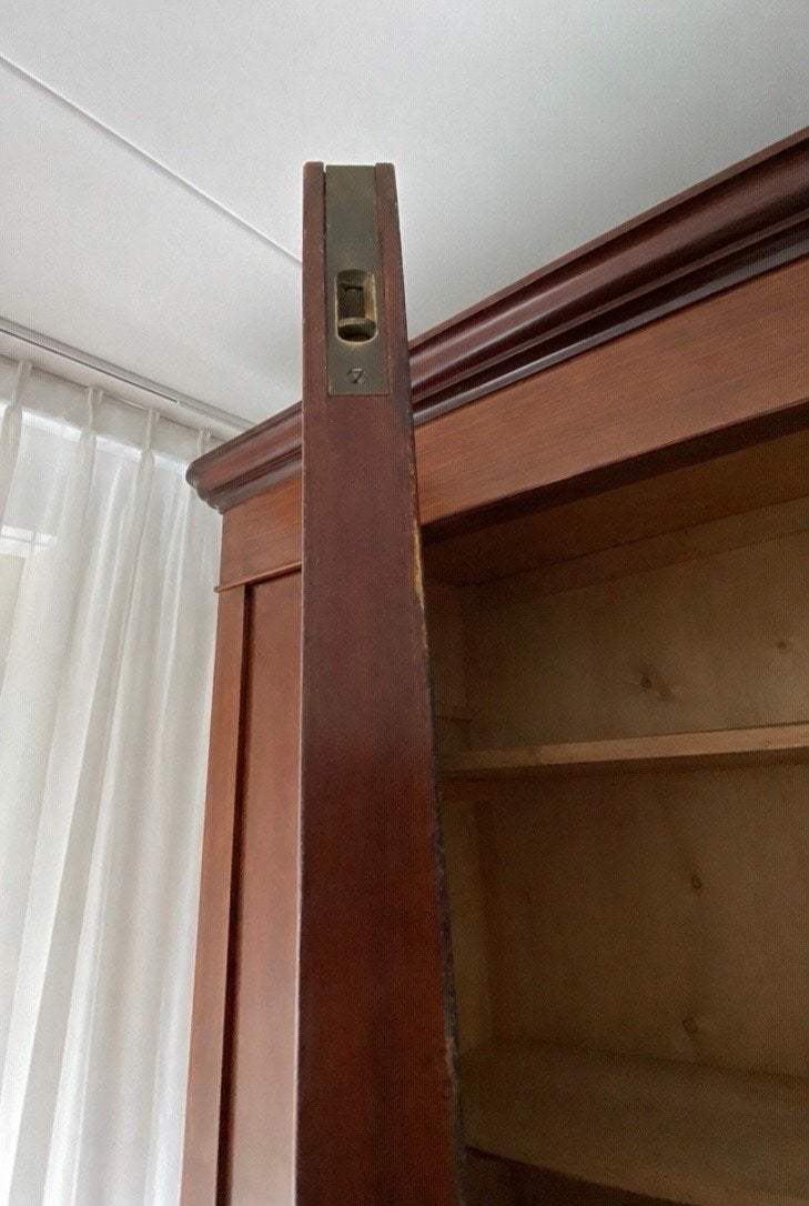 Antieke kledingkast/linnenkast van mahoniehout, Ophalen of Verzenden