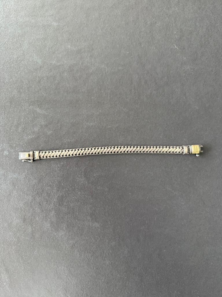 Buddha to buddha armband zwart | 100% zilver en 14kt goud, Ophalen of Verzenden, Zo goed als nieuw, Zilver