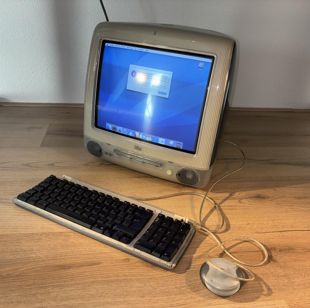 iMac G3 Graphite - originele: muis & toetsenbord & kabel, Computers en Software, Vintage Computers, Ophalen, Apple