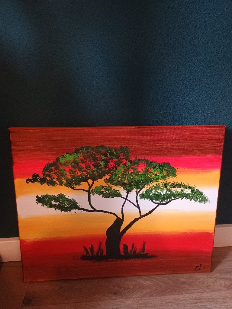 Schilderij Africa by night, Landschap, Overige materialen, Overige technieken, Gelimiteerde oplage