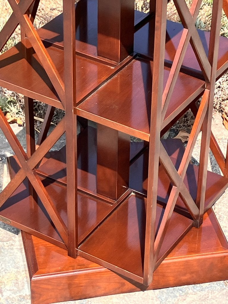 Revolving mahogany bookcase, Huis en Inrichting, Ophalen, Met plank(en), 50 tot 100 cm, Zo goed als nieuw
