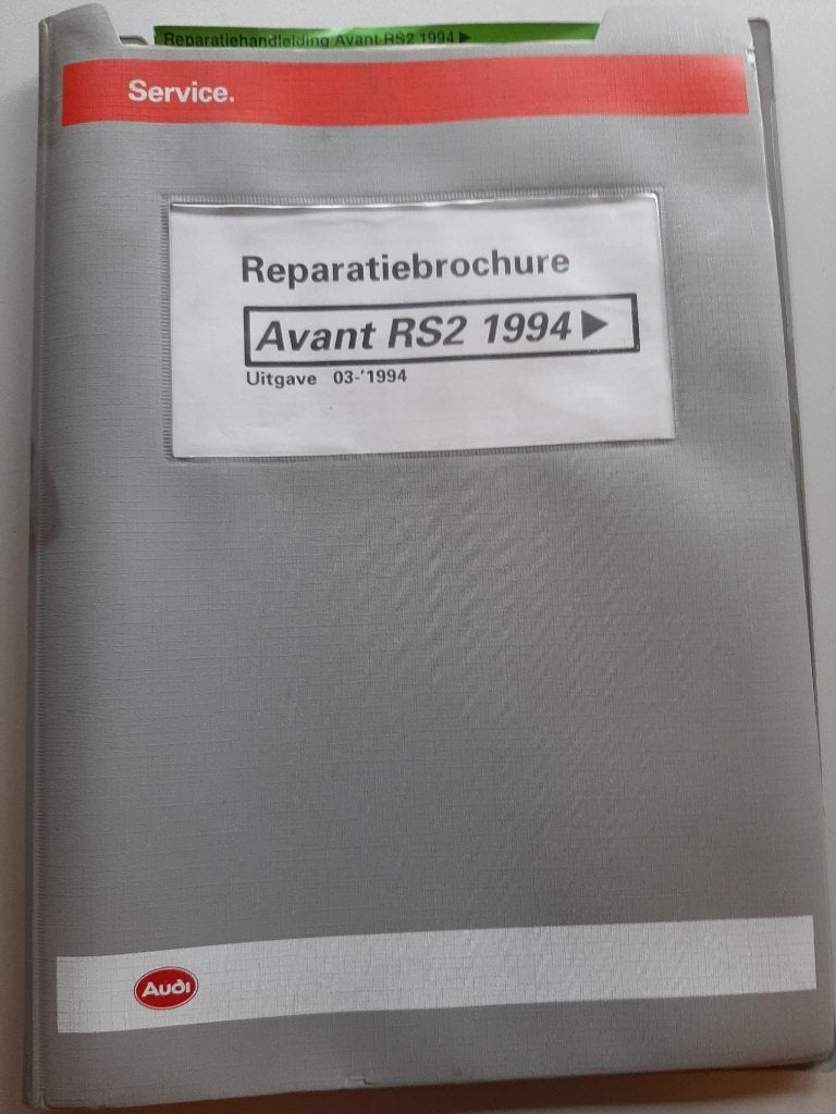 Audi RS2 werkplaatshandboek, Auto diversen, Ophalen of Verzenden