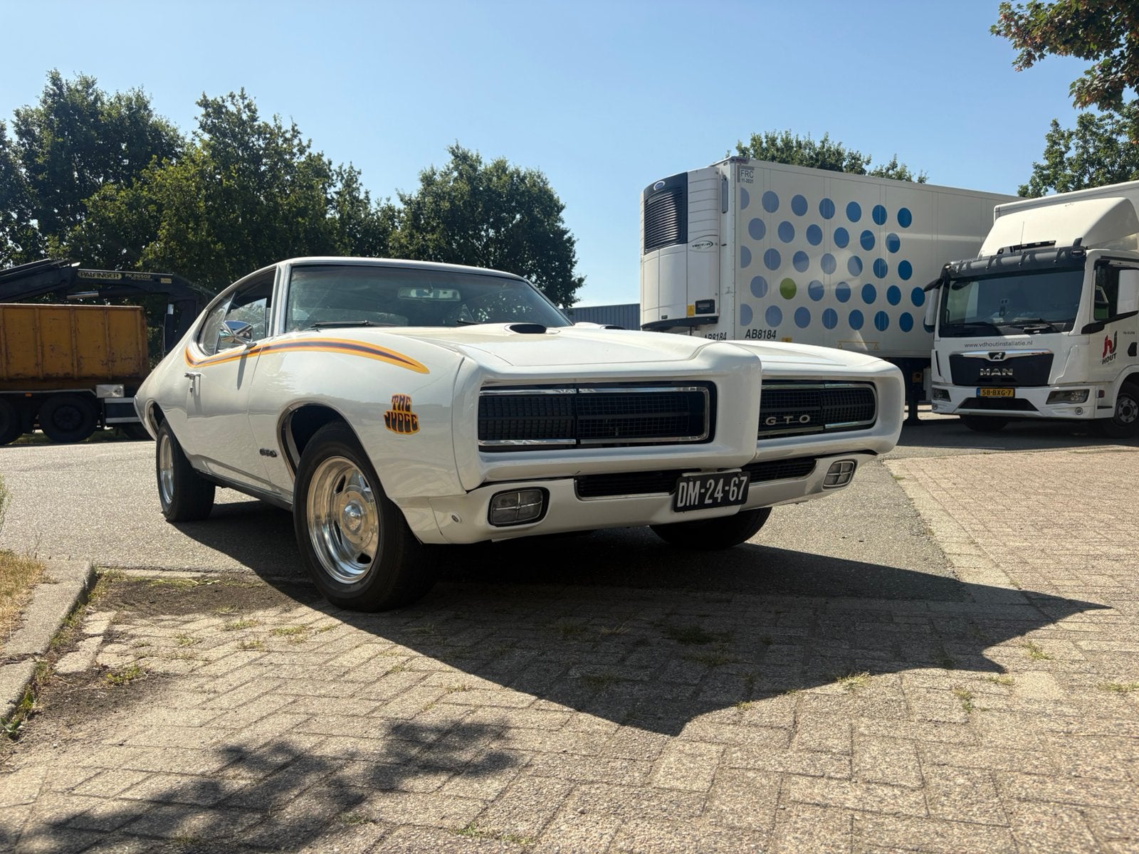 Pontiac GTO | 1969 | “Judge” | Matching | Zeer nette staat |, Auto's, Automaat, Wit, Coupé, Zwart
