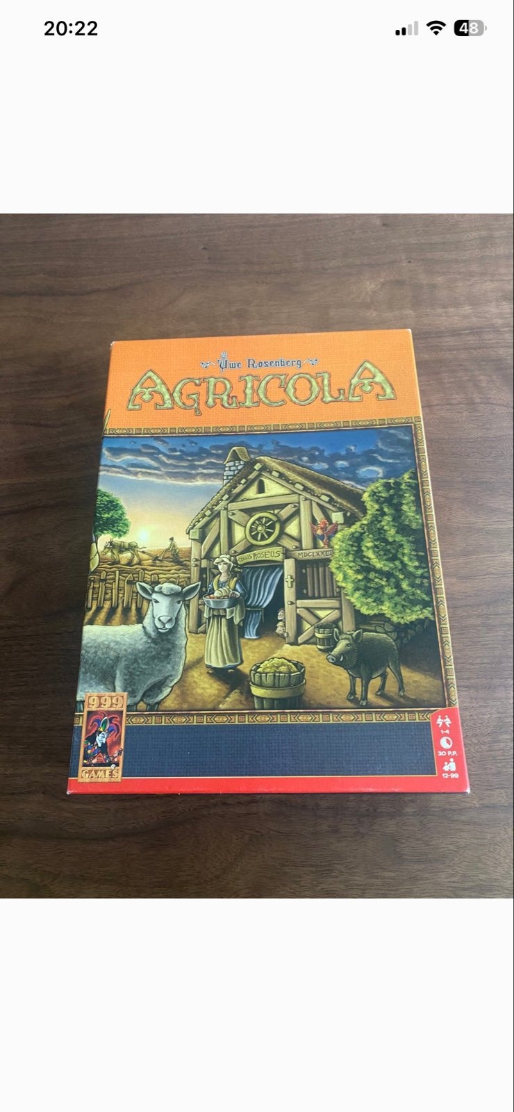 Agricola Bordspel - Strategisch Familiespel, Een of twee spelers, Ophalen of Verzenden, Zo goed als nieuw