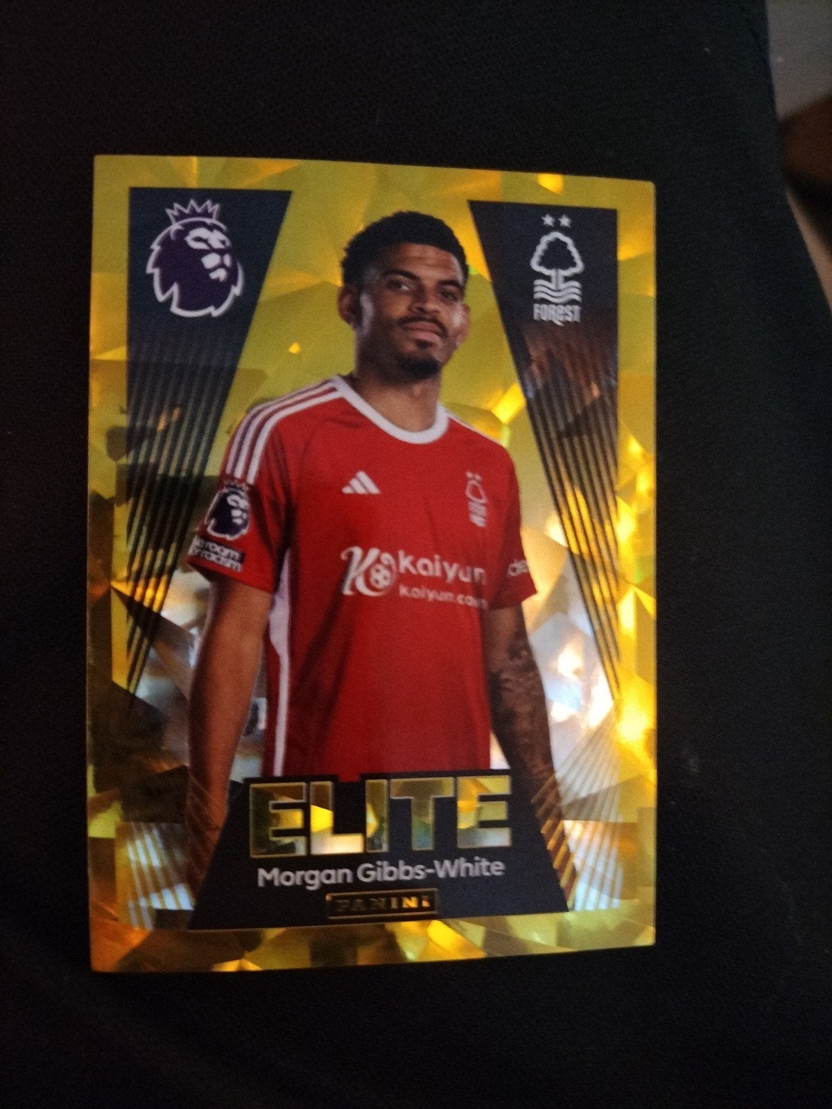 Panini Premier League 2024 Morgan Gibbs-White Elite, Ophalen of Verzenden, Zo goed als nieuw, Plaatje