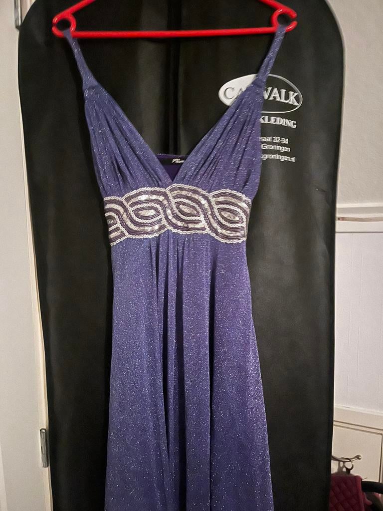 Paarse glitter jurk., Ophalen, Zo goed als nieuw, Overige thema's, Kleding