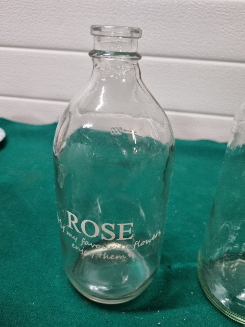 flessen doorzichtig glas drie stuks, Ophalen of Verzenden, 'T Olde Gre-j, Info@toldegrej.nl, Endepoelstraat 20f Didam