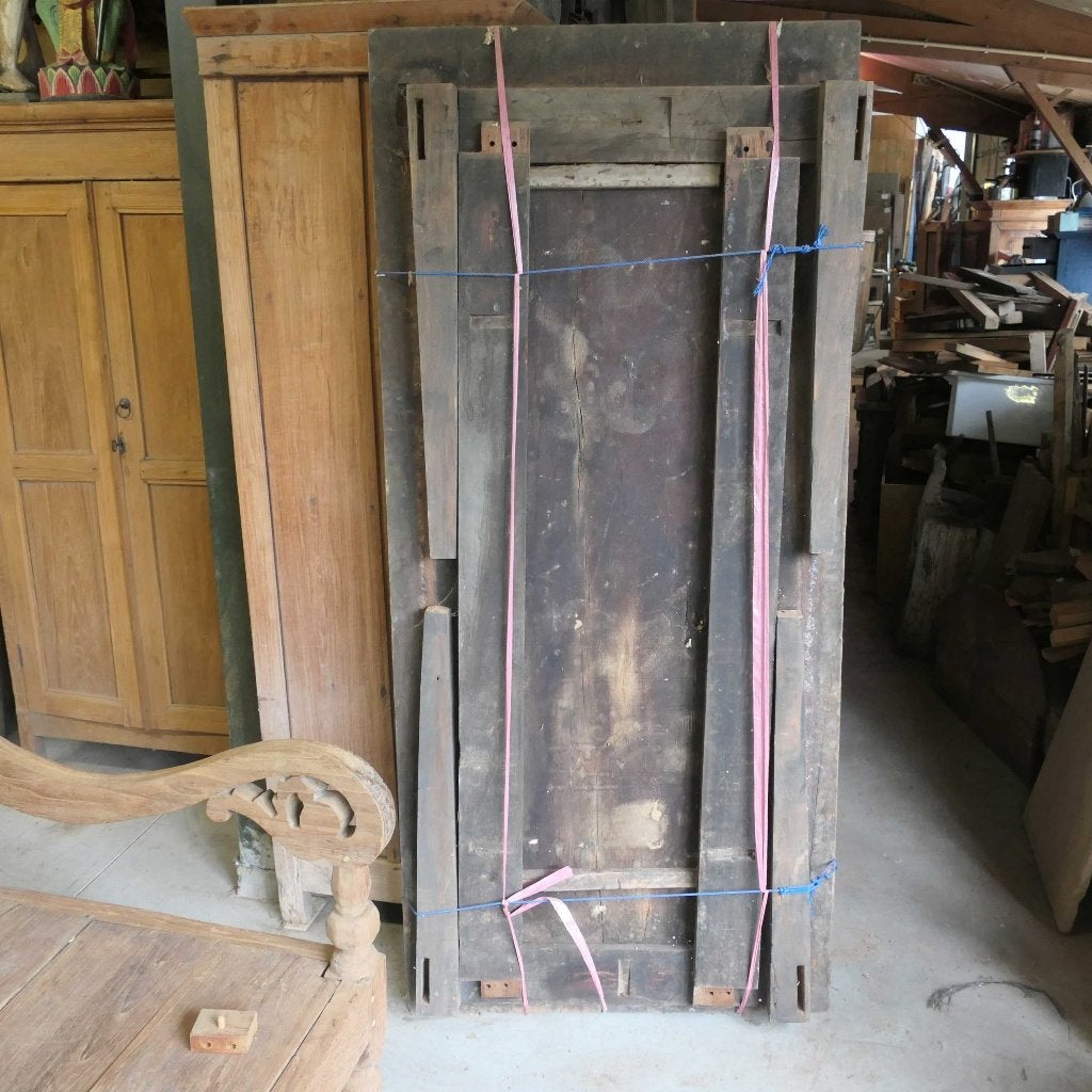 Teak hout tafel 176x80 landelijk TQ48 eettafel oud blad SALE, Ophalen of Verzenden
