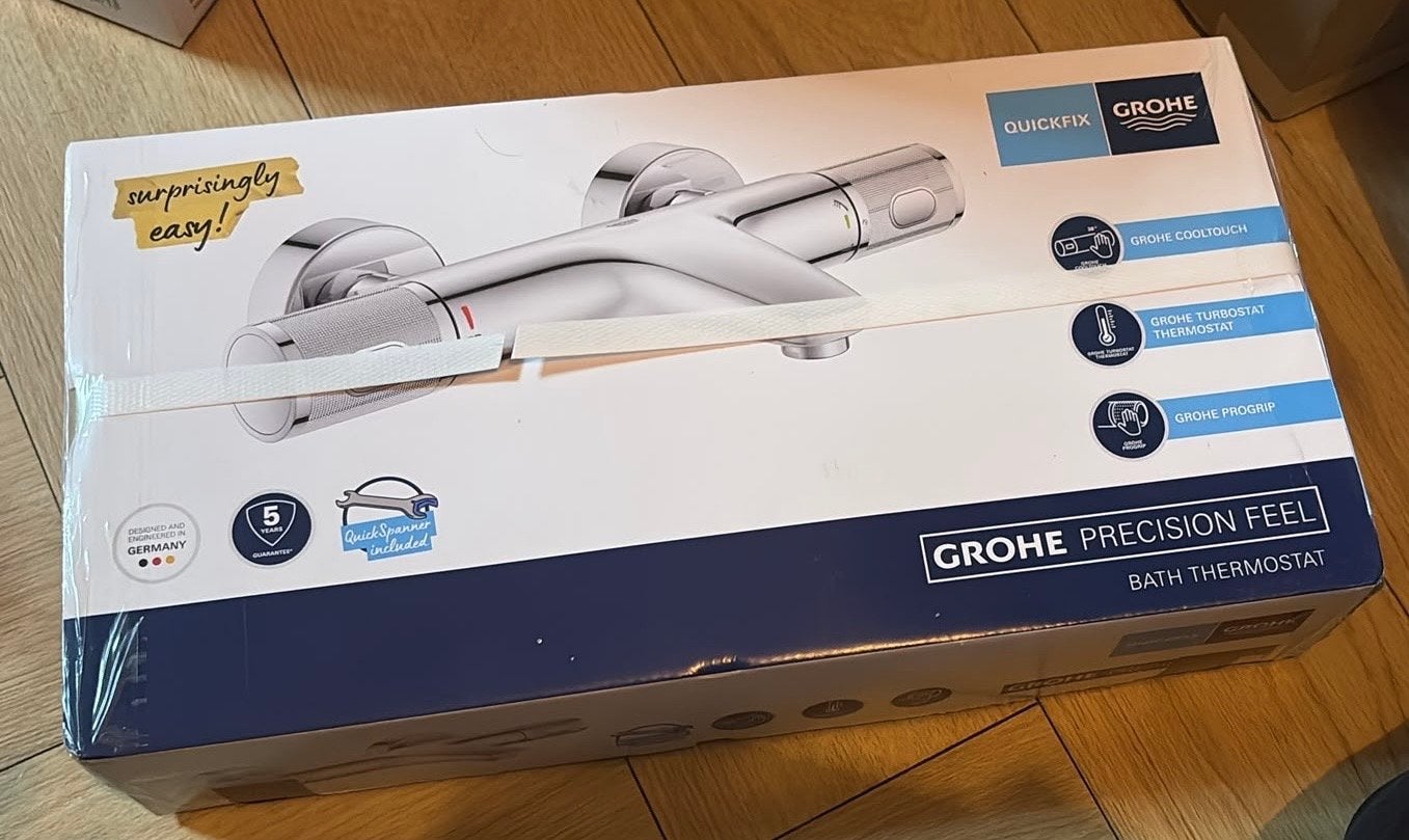Grohe Precision Feel Badthermostaat - Nieuw in doos, Ophalen, Nieuw, Chroom, Kraan