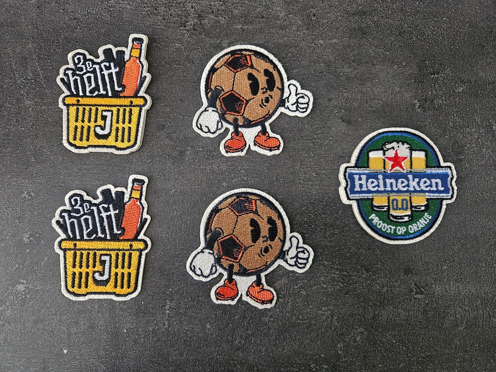 5 juichjack embleems te koop (zie foto), Kleding | Heren, Ophalen of Verzenden, Zo goed als nieuw