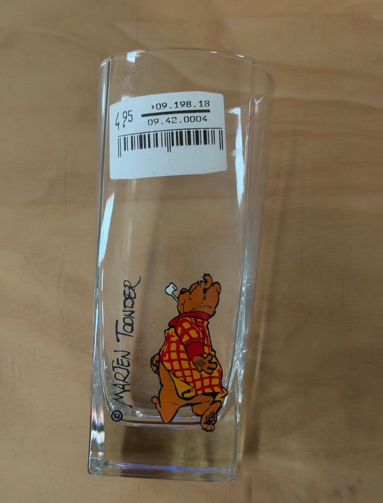 Mooi vintage glas Olivier B. Bommel van Marten Toonder., Ophalen, Olivier B, Bommel en Tom Poes, Nieuw, Gebruiksvoorwerp