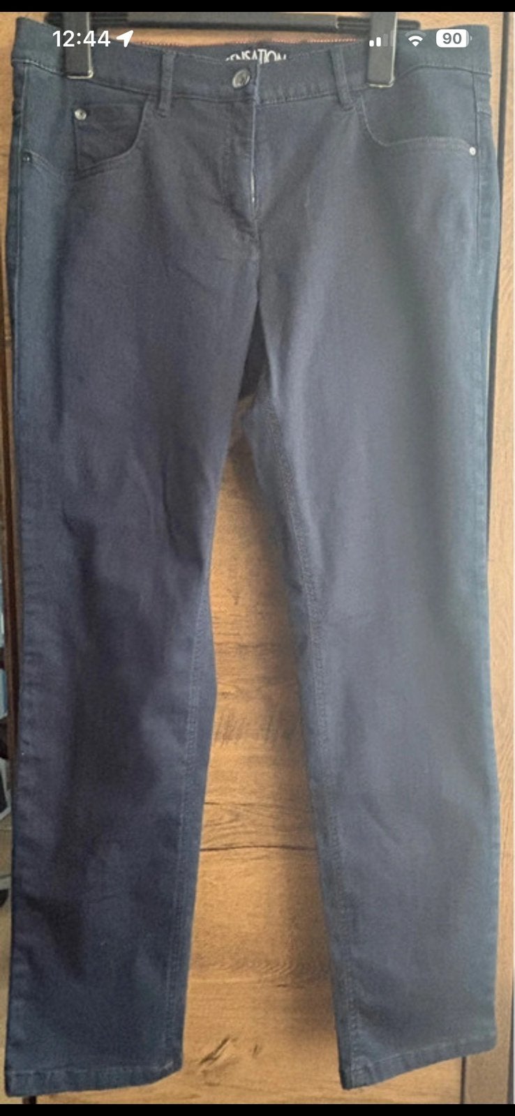 Spijkerbroek donkerblauw, Blauw, Maat 42/44 (L), Nieuw, Ophalen of Verzenden