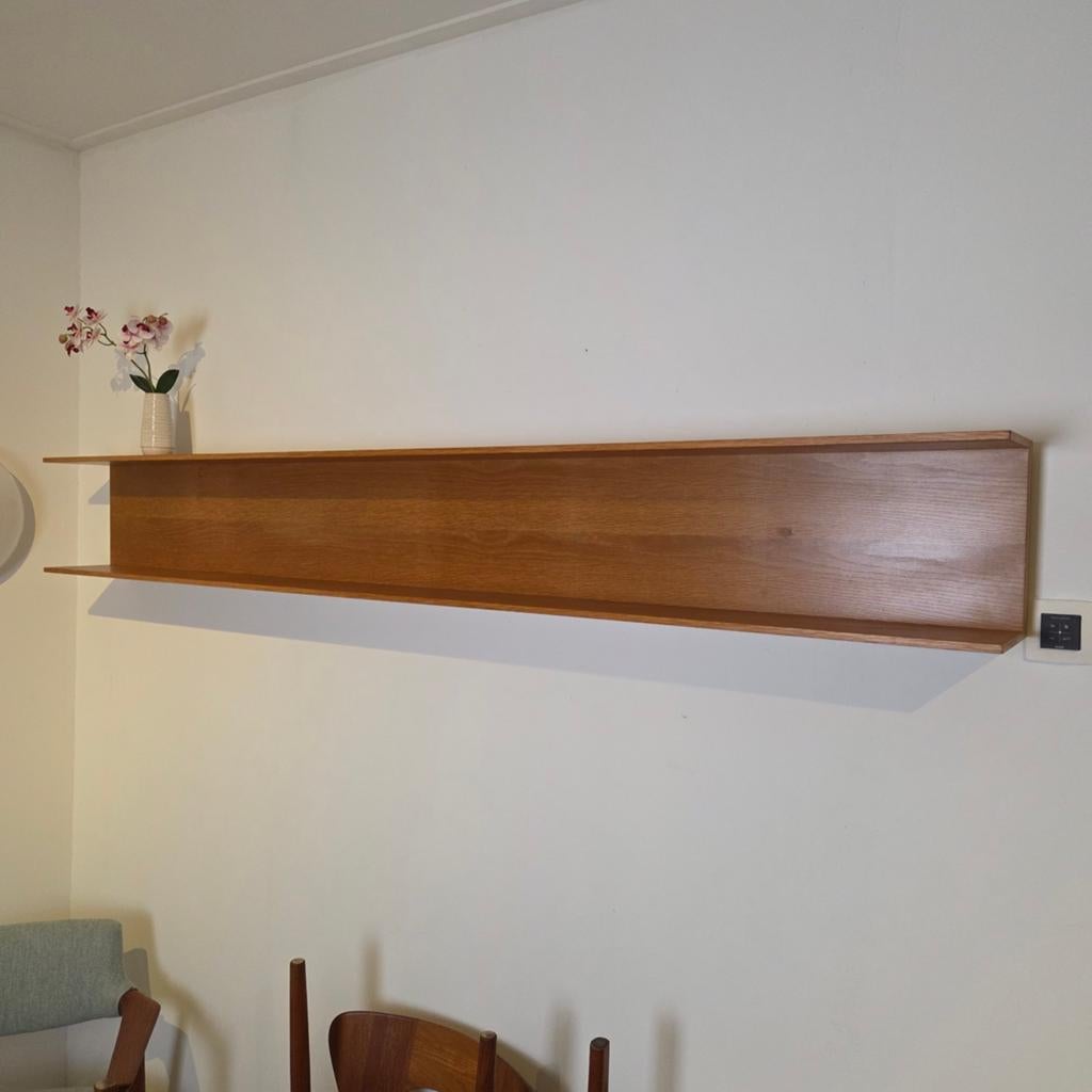 Walter Wirz, Wilhelm Renz vintage zwevende wandplank 200cm!, Huis en Inrichting, Woonaccessoires | Wandplanken en Boekenplanken