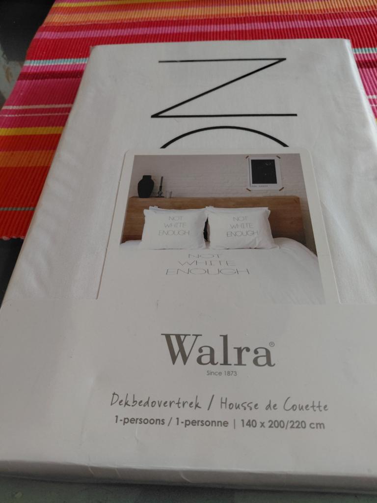 Walra Dekbedovertrek 1-persoons 140x200/220 cm, Ophalen of Verzenden, Nieuw, Eenpersoons, Dekbedovertrek