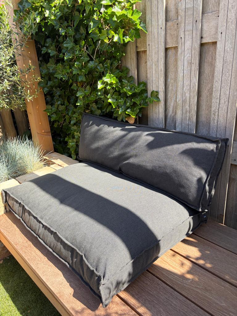 Caddo Loungekussen Grijs - Comfortabel en Stijlvol, Tuin en Terras, Tuinstoelen, Ophalen, Zo goed als nieuw, Overige materialen