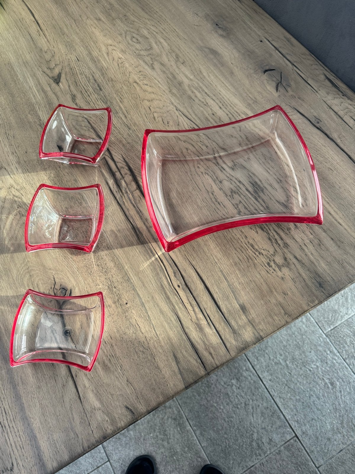4 glazen schaaltjes van Walther Glas in nieuwstaat, Schaal, Ophalen of Verzenden, Overige vormen, Glas
