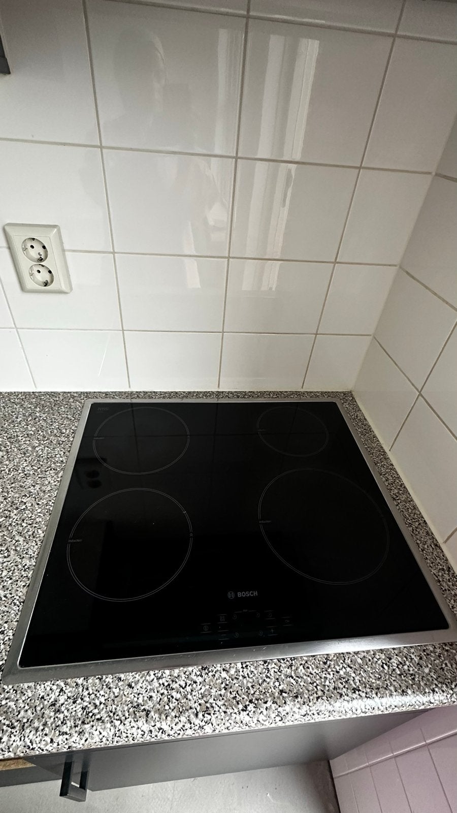 Bosch Inductiekookplaat - Zo goed als nieuw, Ophalen, 4 kookzones, Zo goed als nieuw, Inbouw