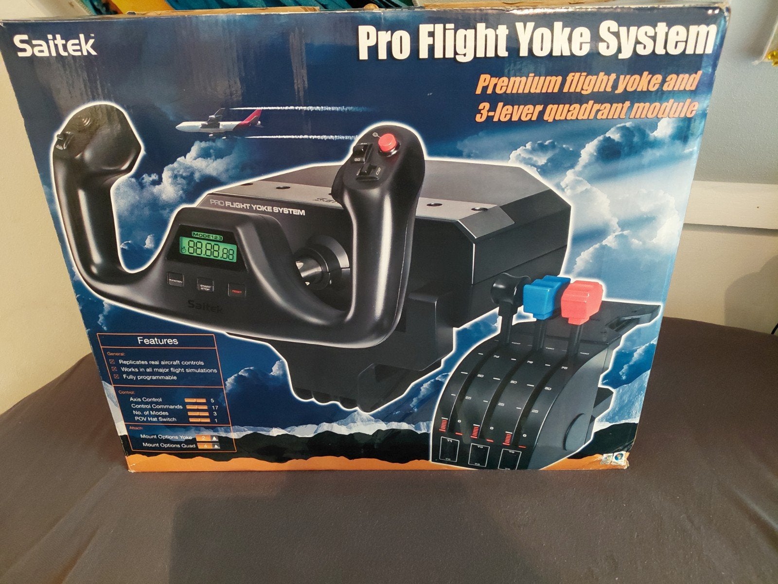 Saitek Pro Flight Yoke System - Vliegsimulator Controller, Zo goed als nieuw, PC, Overige typen, Overige merken