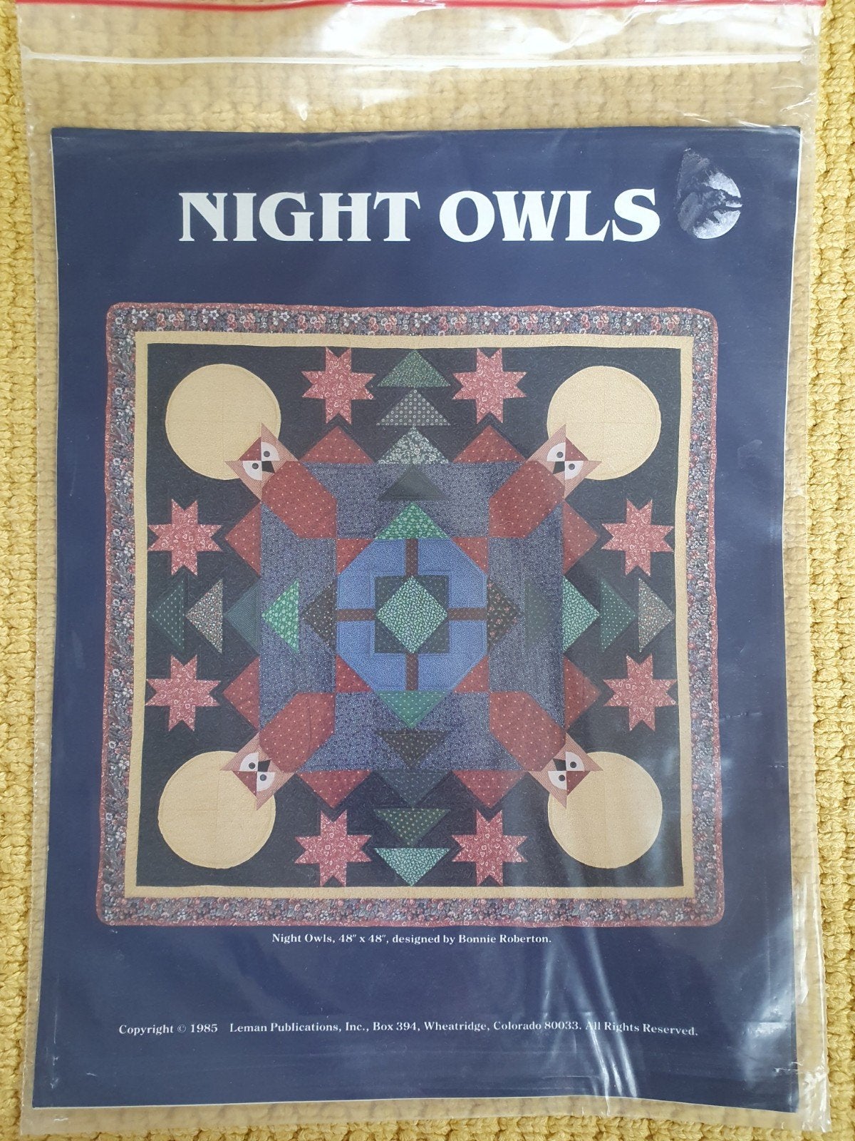 nieuw! vintage 1985 quiltpatroon - night owls, Verzenden, Nieuw