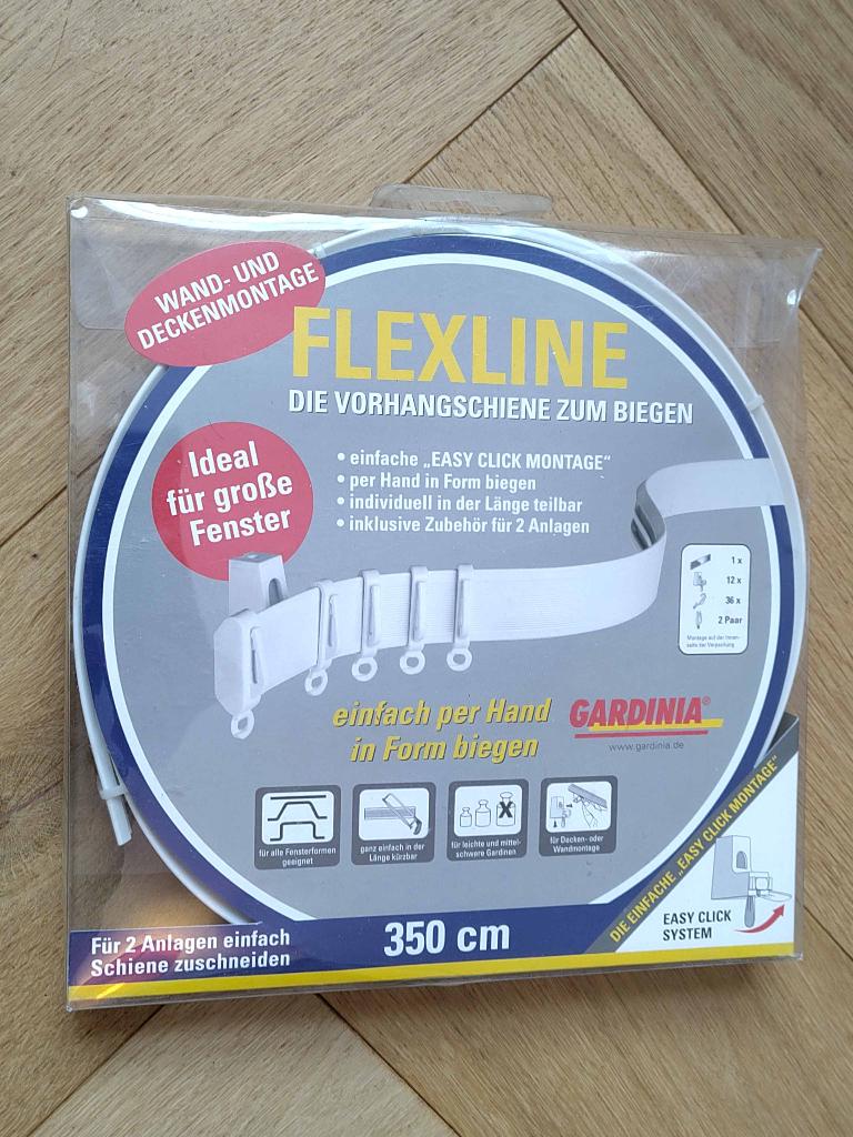 Gordijnrail Flexline, 200 cm of meer, Wit, Nieuw, 50 tot 100 cm