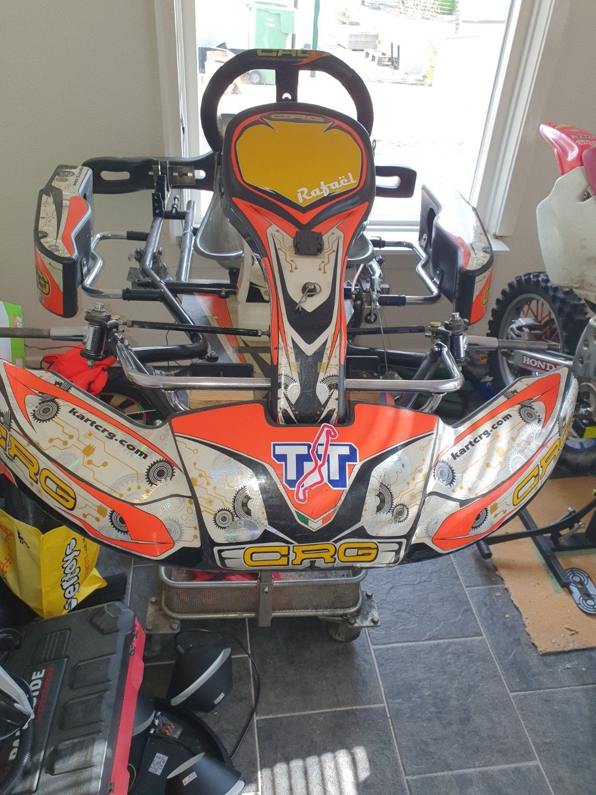 CRG Kartchassis met as, tank, remmen en pitkar, Ophalen, Zo goed als nieuw, Kart