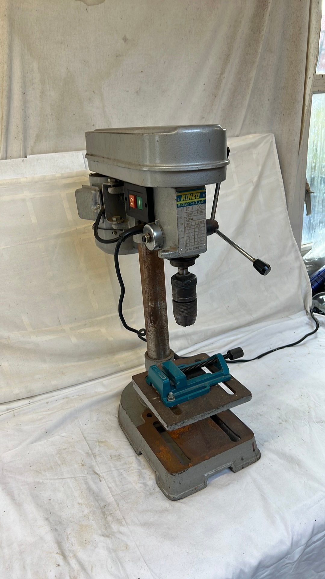 Kolomboormachine met machine klem, Doe-het-zelf en Verbouw, Ophalen, Gebruikt, Minder dan 400 watt, Kolomboormachine