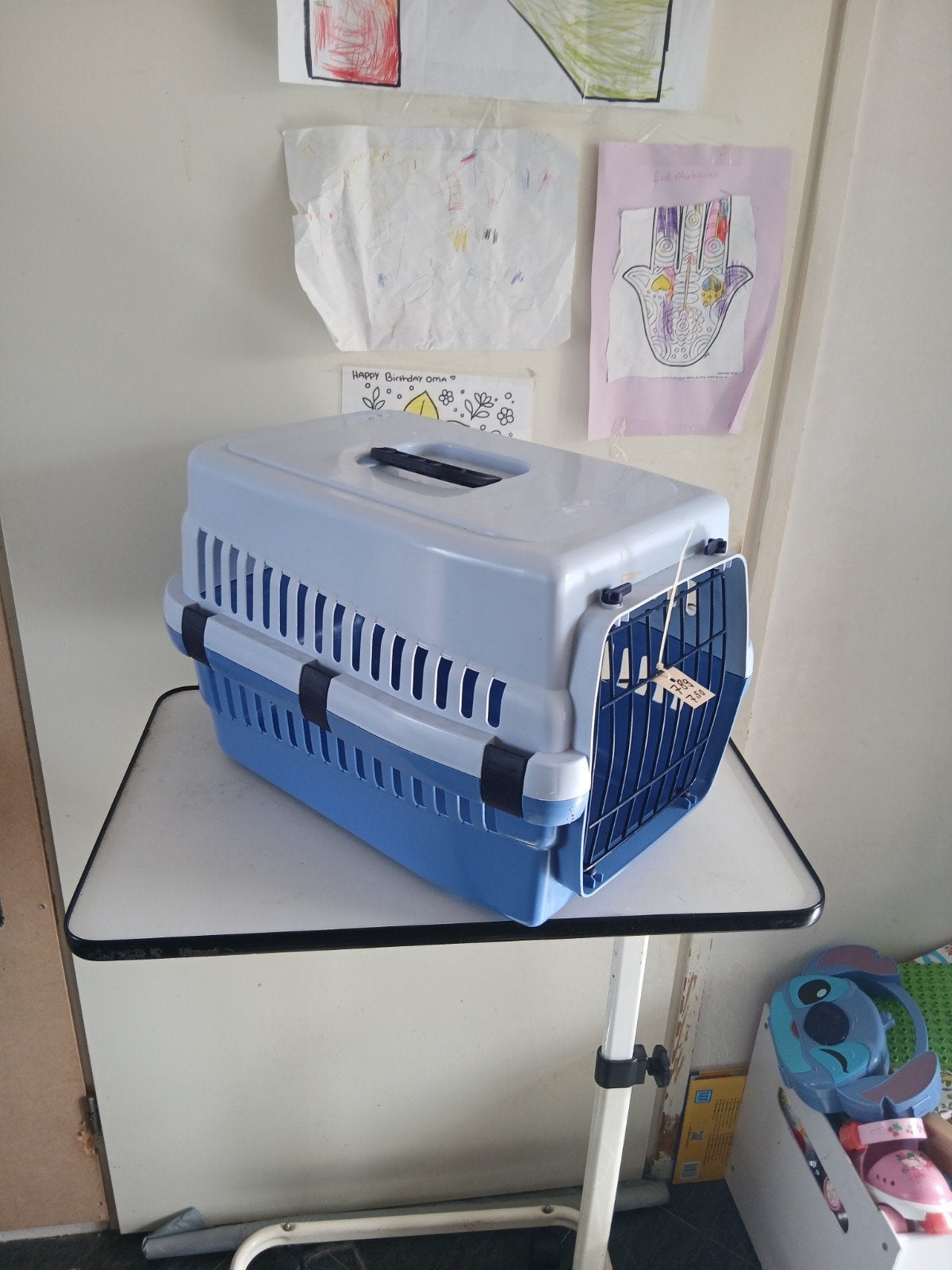 mooie blauwe katten vervoers koffer nr 789, Ophalen, Zo goed als nieuw