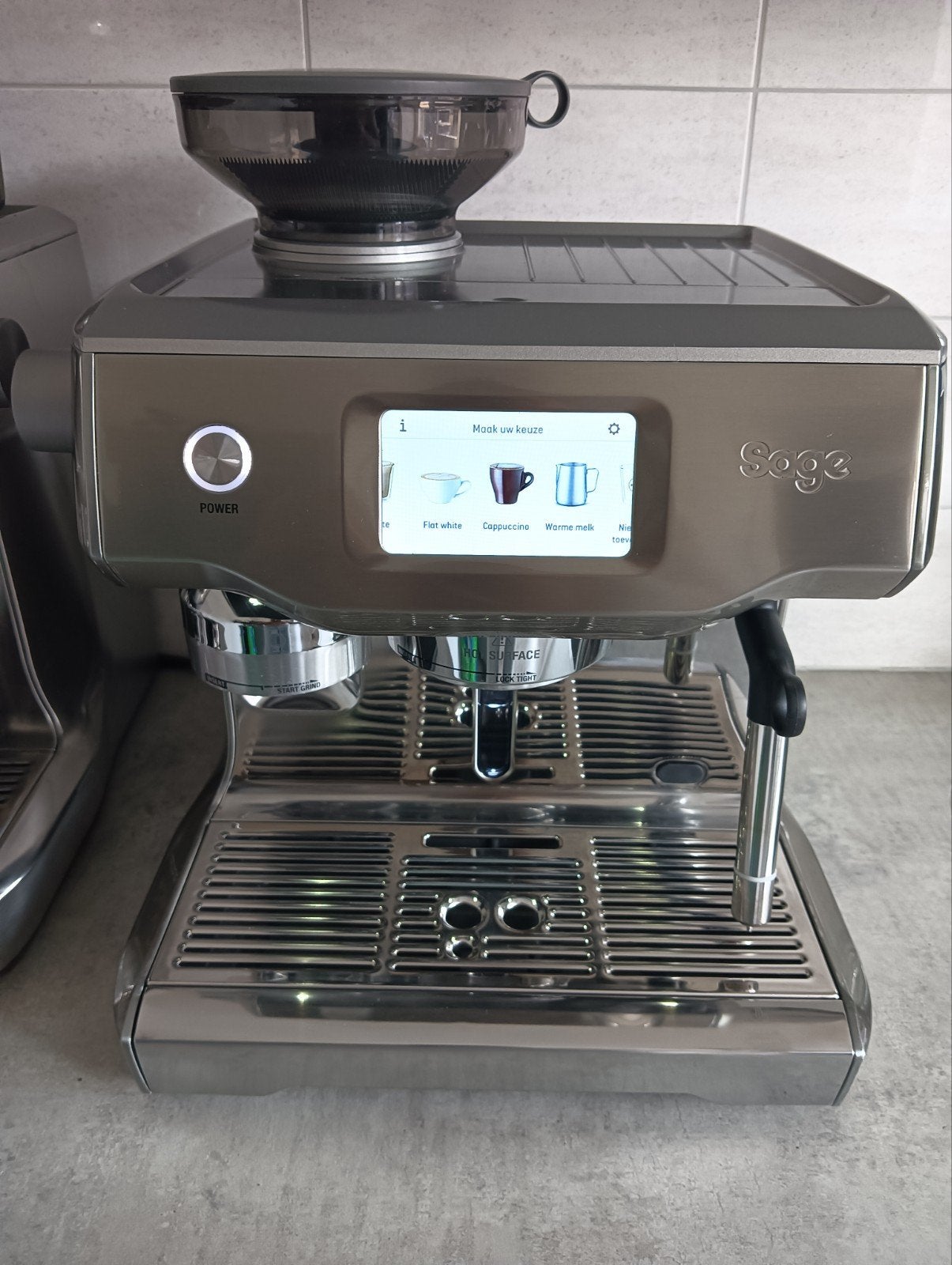 Sage The Oracle Touch, Witgoed en Apparatuur, Koffiezetapparaten, Zo goed als nieuw, Gemalen koffie, Koffiebonen, Espresso apparaat