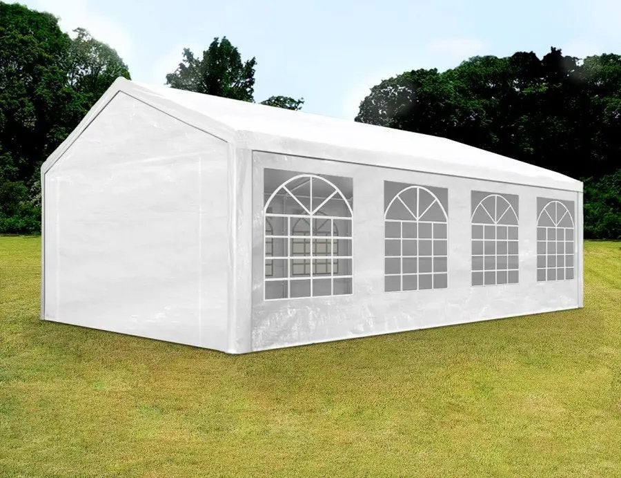 Ruime Partytent 4x8m inclusief zijwanden, Ophalen, Gebruikt, Partytent, 4 tot 6 meter