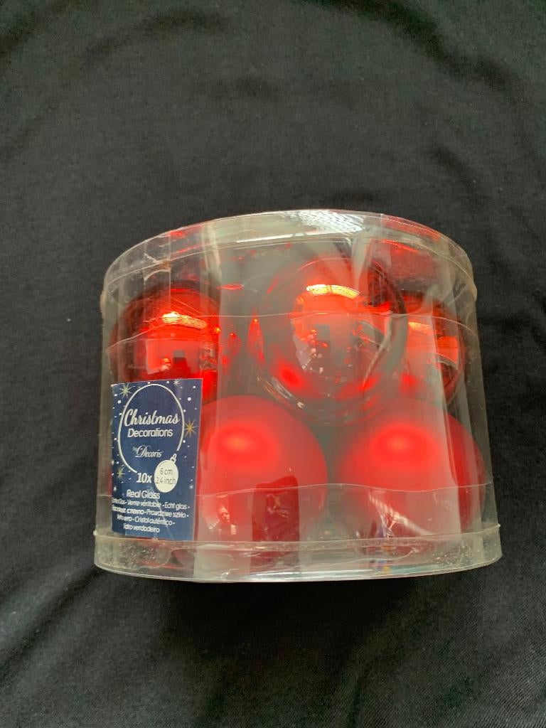 Kerstballen 10 stuks - rood, Ophalen of Verzenden, Nieuw