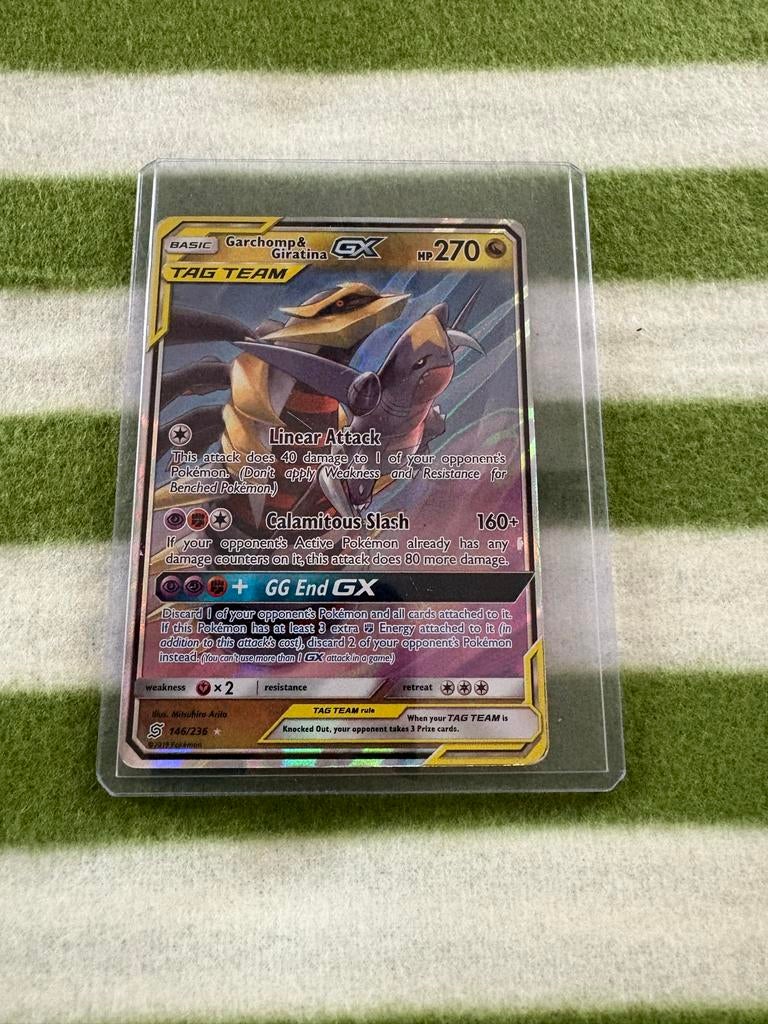 Garchomp & Giratina GX TAG TEAM 146/236 (2019), Ophalen of Verzenden, Gebruikt, Losse kaart, Foil