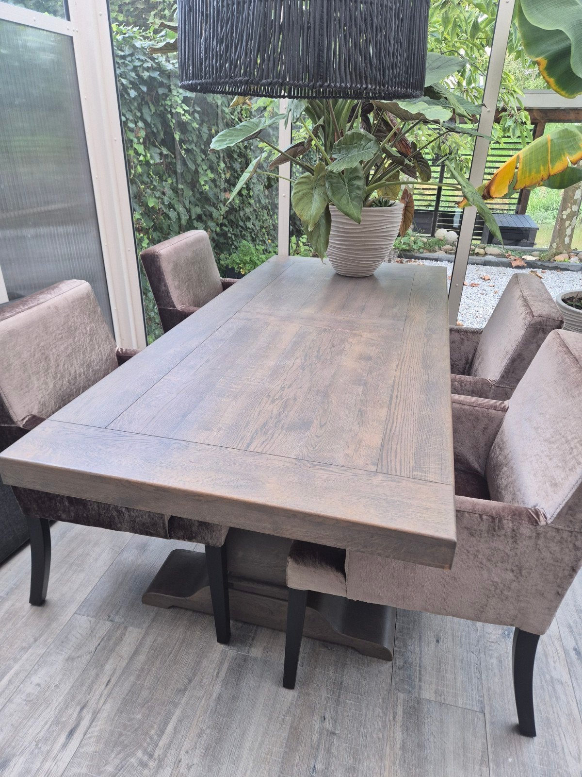 Elegante Eiken Eettafel - Perfect voor Gezellige Diners, Huis en Inrichting, Ophalen, 50 tot 100 cm, Zo goed als nieuw, 150 tot 200 cm