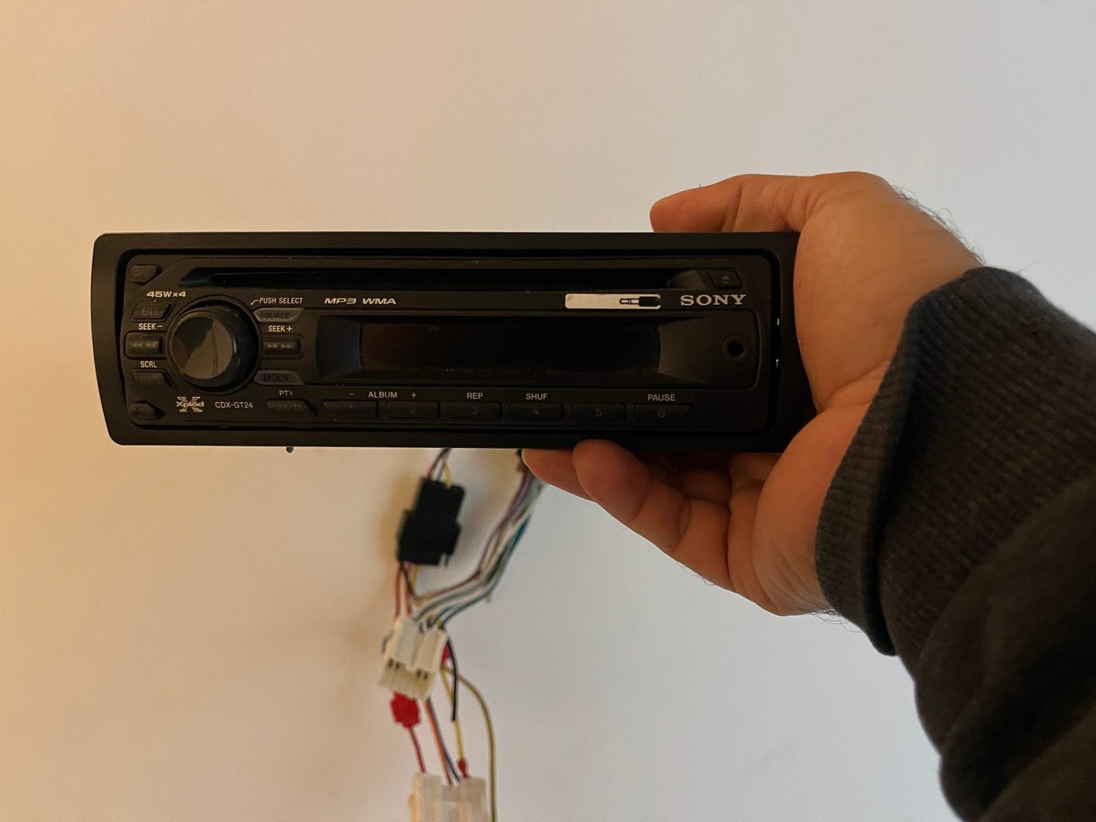 Sony CDX-GT24 Autoradio met CD/MP3/WMA-speler, Ophalen of Verzenden, Gebruikt